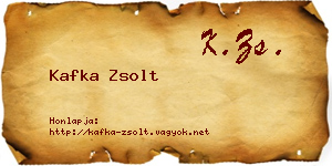 Kafka Zsolt névjegykártya